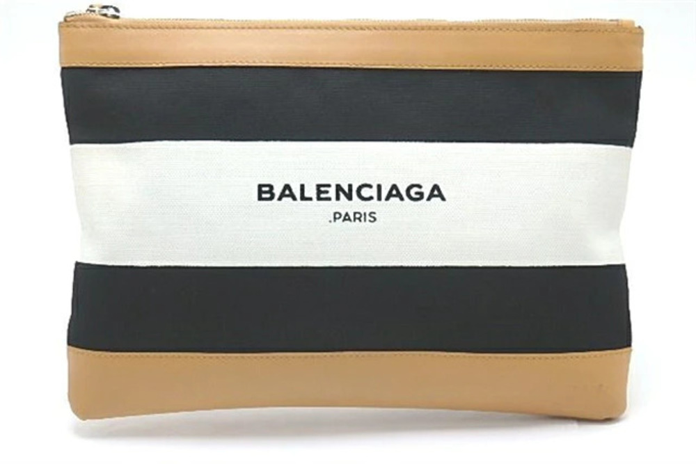 Balenciaga Clutch Bag Canvas Calfskin